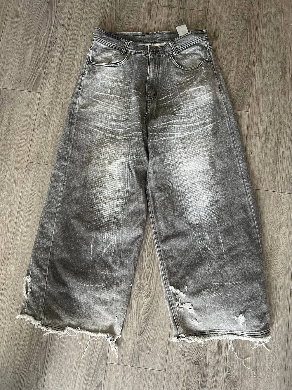 BLR Printed Wide Denim Pants Grey (29)
